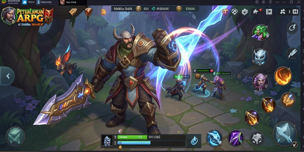 Tampilan seru dari pertempuran dalam gameplay ARPG 33L.