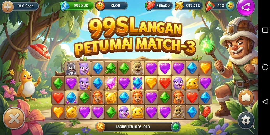 Tangkapan layar 99SL menunjukkan aksi mencocokkan elemen yang mendebarkan.