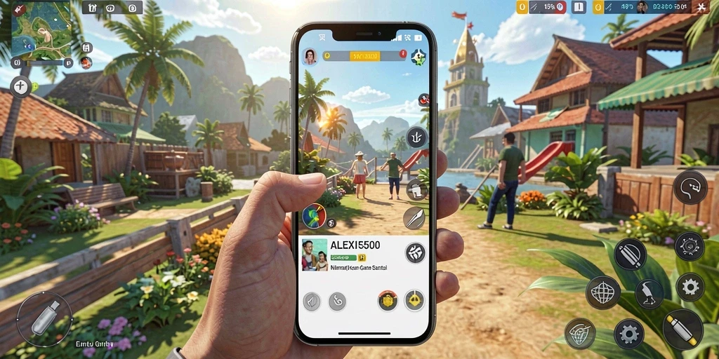Tangkapan layar ALEXIS500 menunjukkan gameplay yang ceria dan menyenangkan.