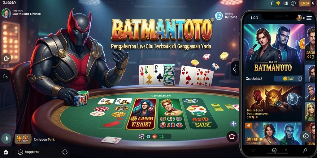 Tampilan gameplay Live Casino yang mendebarkan dari BATMANTOTO.