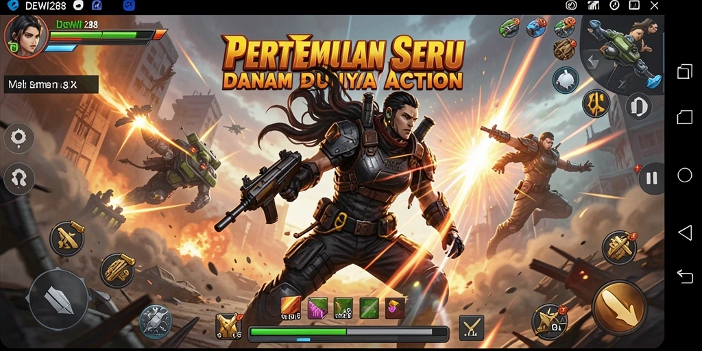 Screenshot gameplay DEWI288 yang intens dan penuh aksi.