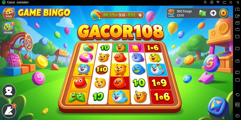 Tampilan gameplay seru saat bermain GACOR108 Bingo.