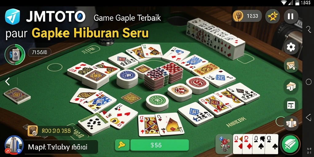 Tampilan menarik gameplay Gaple JMTOTO dengan teman.