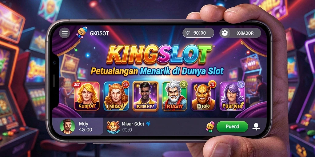 Tampilan gameplay KINGSLOT yang menampilkan petualangan menegangkan.