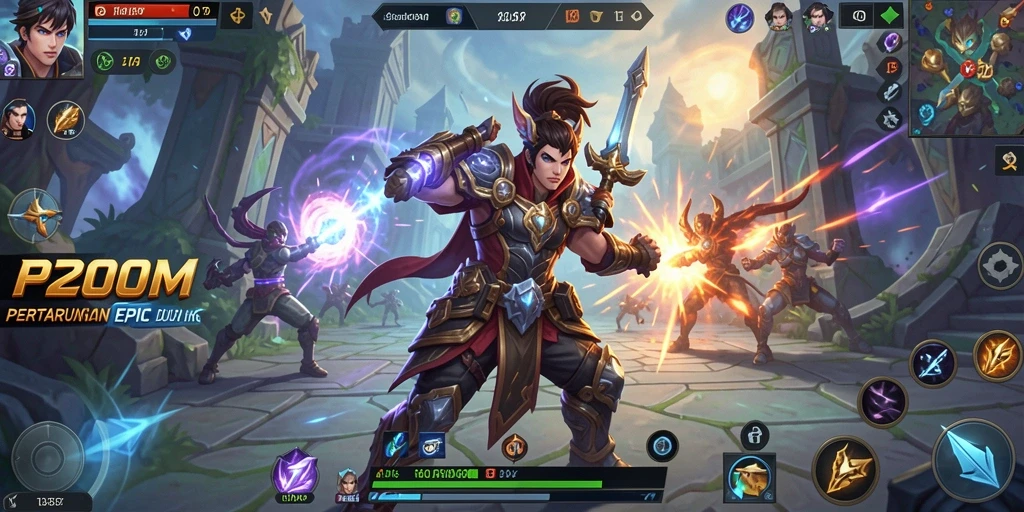 Tampilan gameplay P200M yang seru dan mendebarkan.