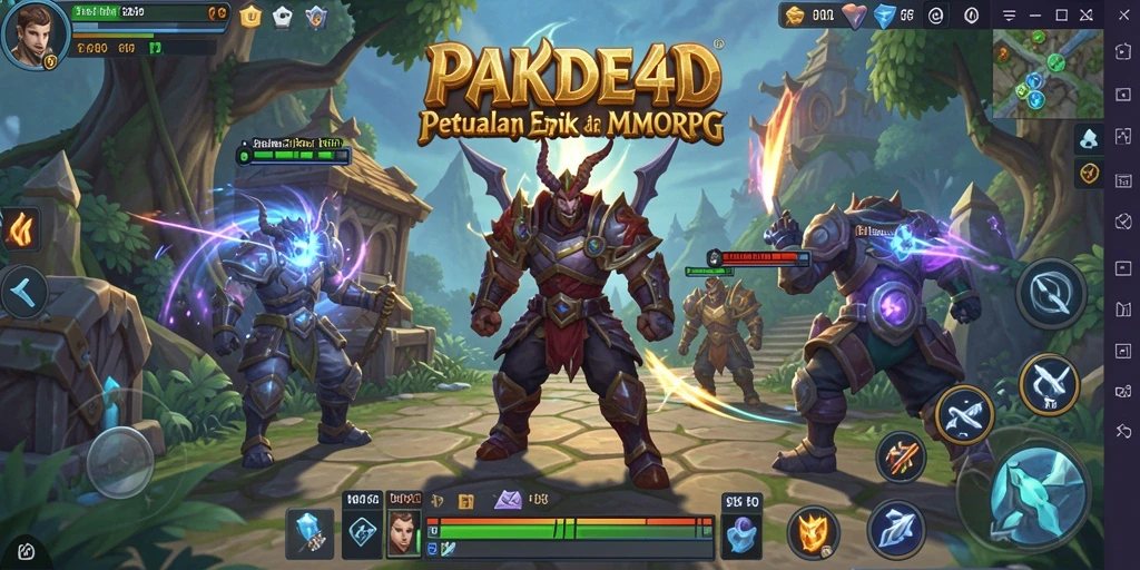 Tampilan menawan dari gameplay MMORPG yang mendebarkan.
