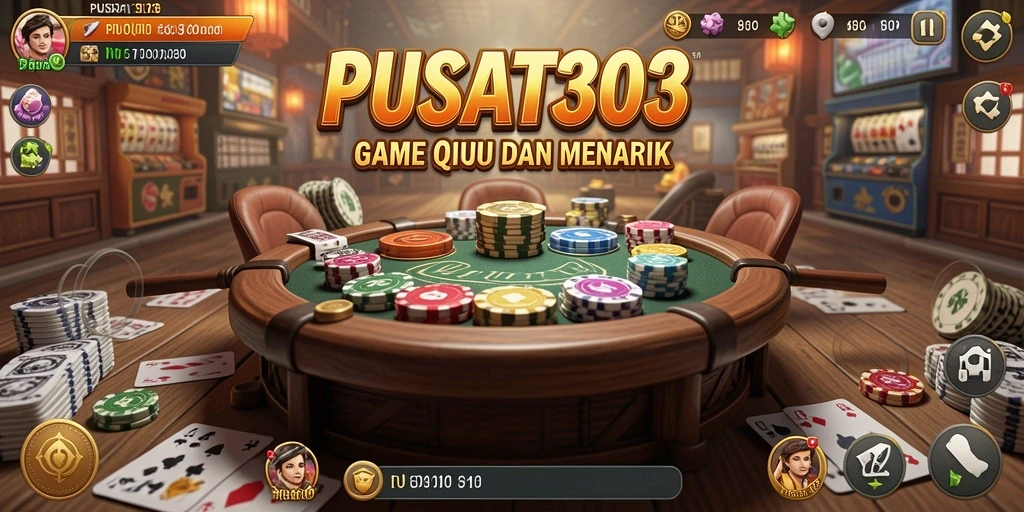 Tampilan screenshot PUSAT303 menampilkan gameplay seru QiuQiu.