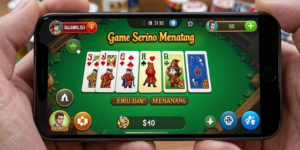Tampilan menarik dari gameplay Domino di RAJAWALI55.