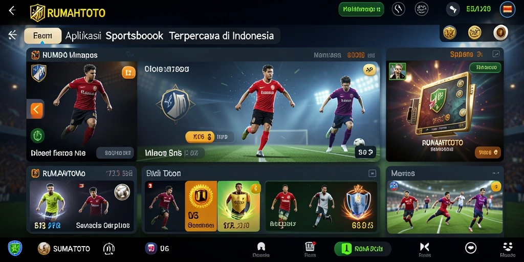 Screenshot gameplay RUMAHTOTO menampilkan taruhan pada berbagai olahraga.