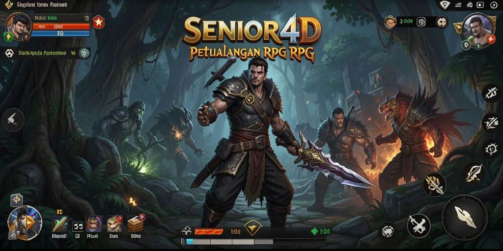 Tangkapan layar gameplay SENIOR4D menampilkan pertarungan seru dan grafis yang menawan.