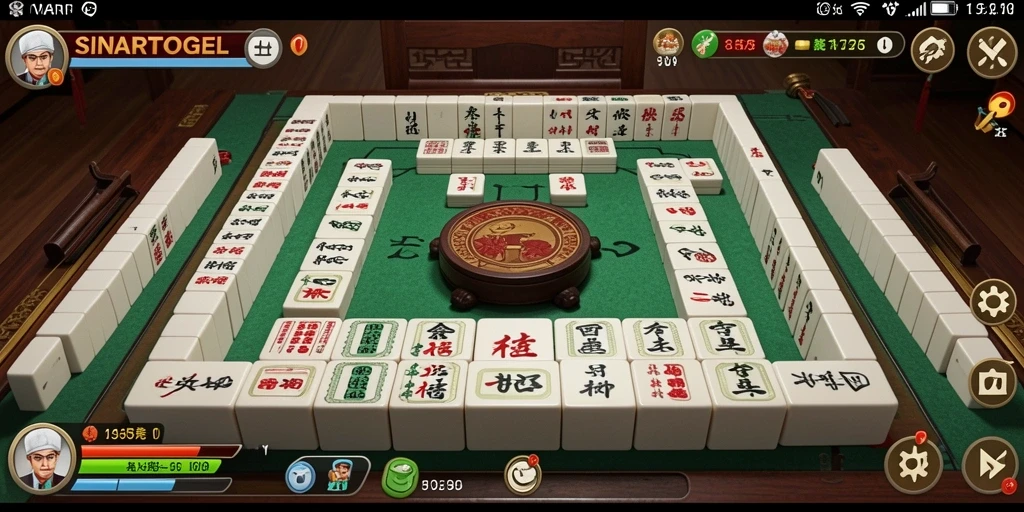 Screenshot gameplay SINARTOGEL yang menampilkan level Mahjong yang menarik dan menantang.