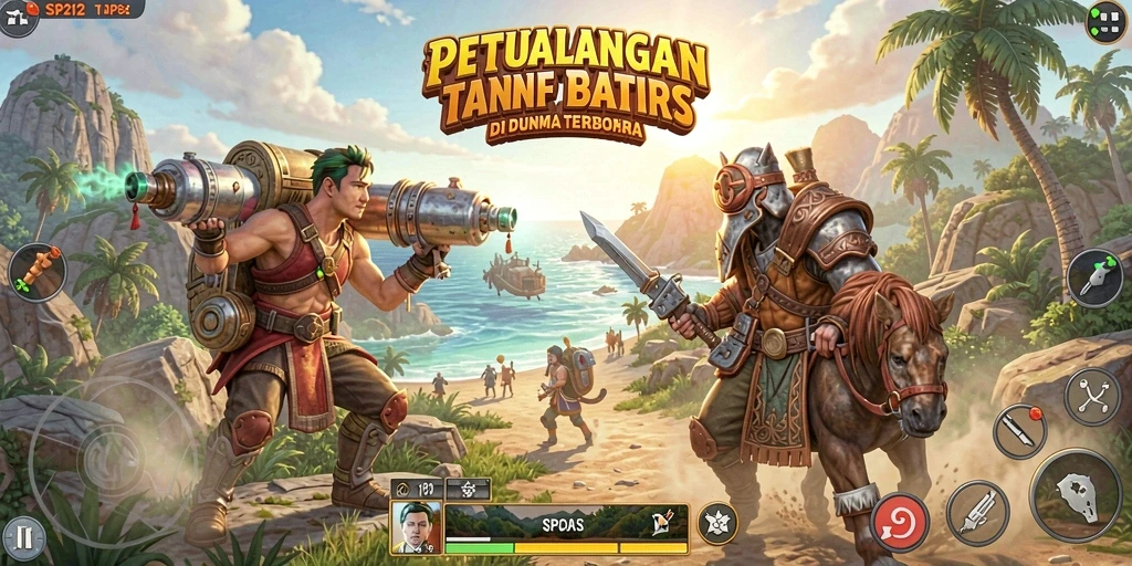 Tampilan menakjubkan dari gameplay dalam dunia terbuka.