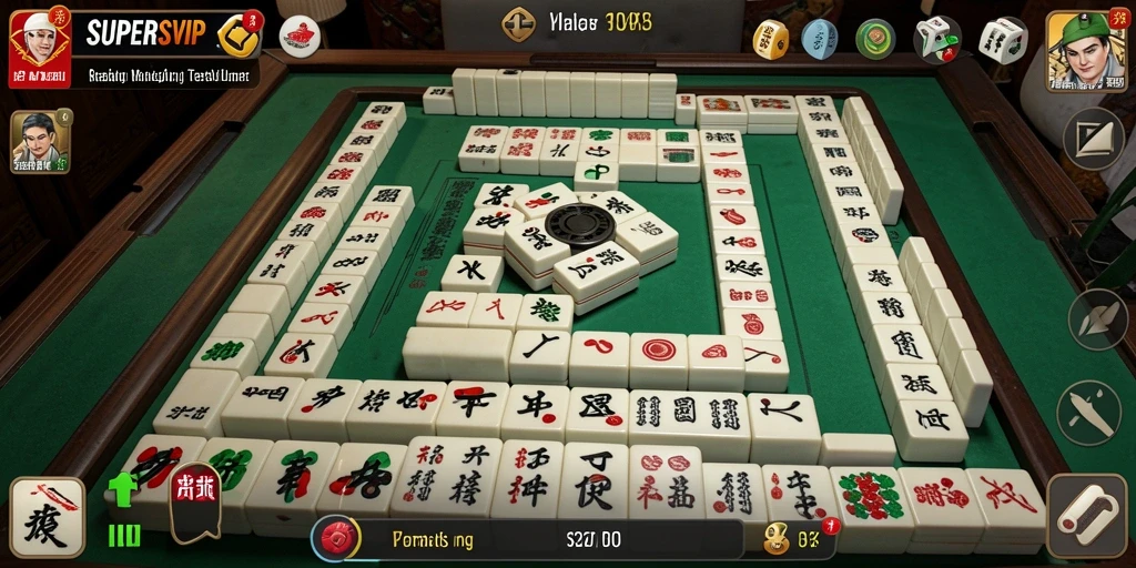 Screenshot gameplay SUPERSVIP dengan visual Mahjong yang menarik.