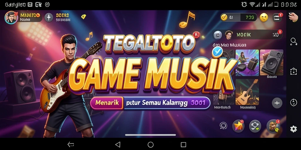 Gameplay seru TEGALTOTO dengan tantangan musik yang menarik.