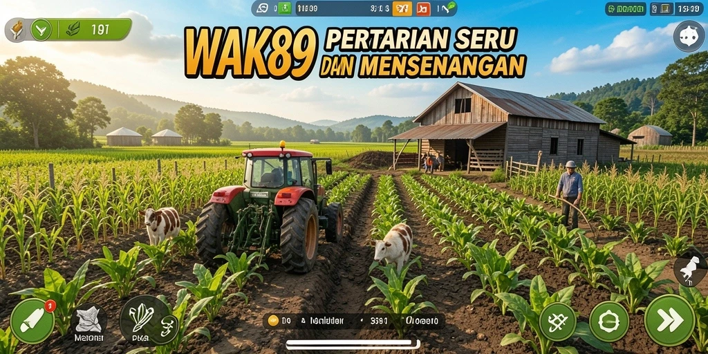 Screenshot gameplay WAK89 menampilkan aktivitas bertani yang menarik.